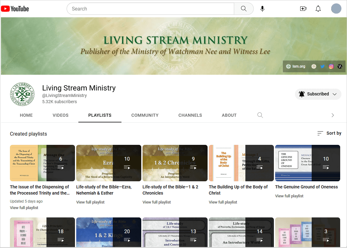 LSM's YouTube Channel
