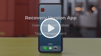 Recovery Version App UI Update and Tags Management