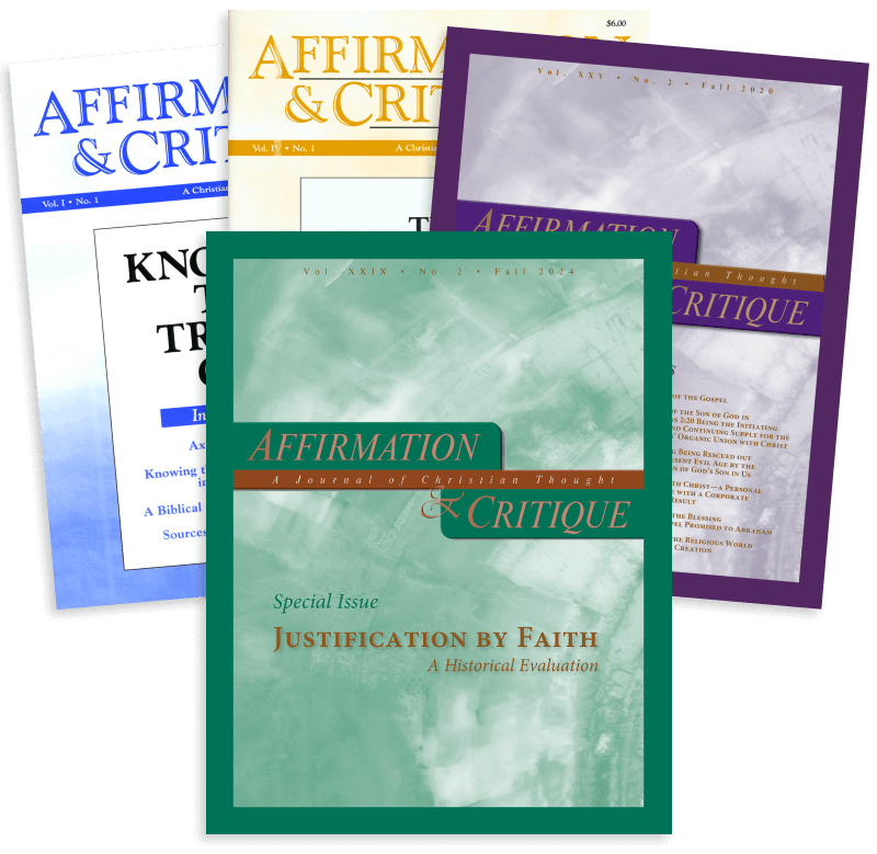 Affirmation & Critique past issues including the Special Issue in Fall 2024