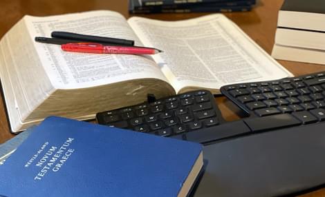 Bible on desk